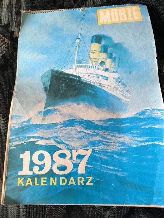 Kalendarz miesięcznika Morze z 1987r