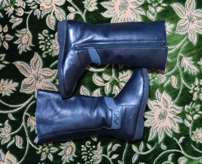 сапоги кожаные зима р.36-37