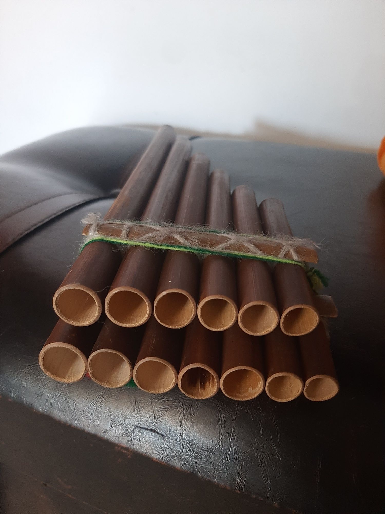 Flauta Pan madeira pandeireta egípcia pandeiro