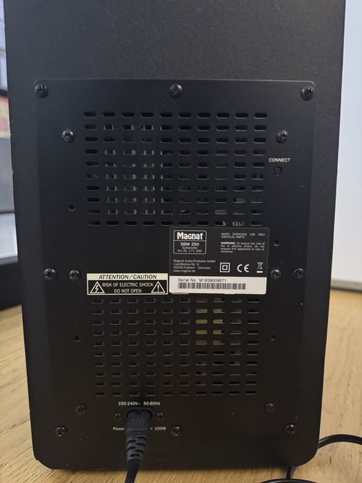 Magnat SBW 250, soundbar + subwoofer aktywny, bluetooth, 3x HDMI, bass