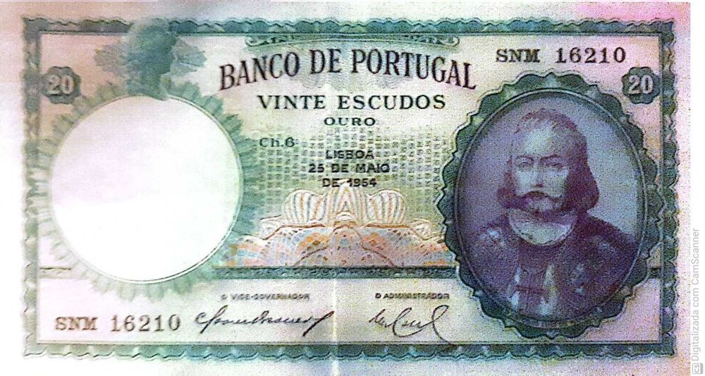 Nota de vinte escudos - 1954