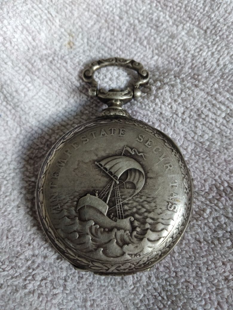 Srebry zegarek  kieszonkowy unikat zegarek PATEK PHILIPPE