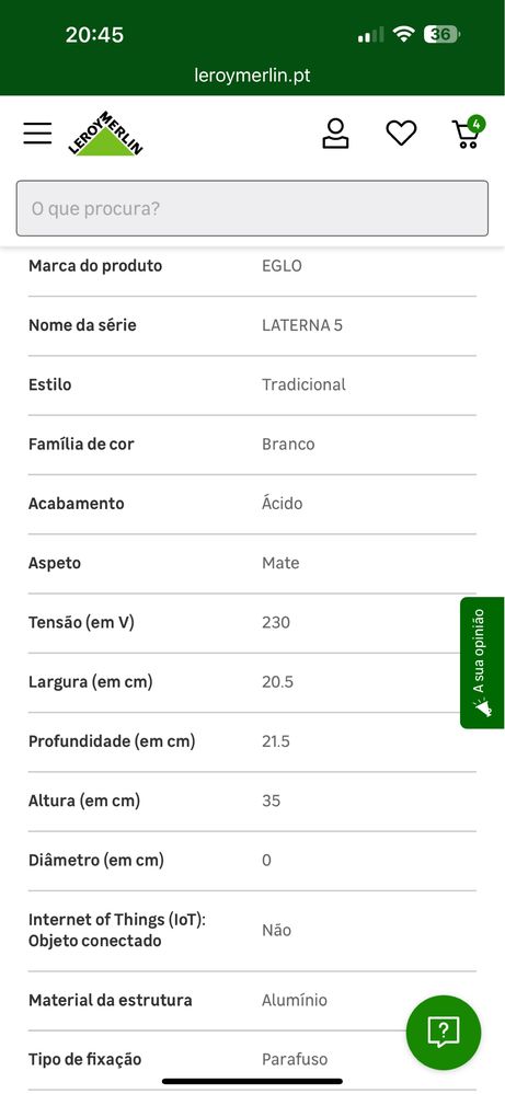 10 Candeeiros novos Aplique Exterior Laterna Eglo branco
