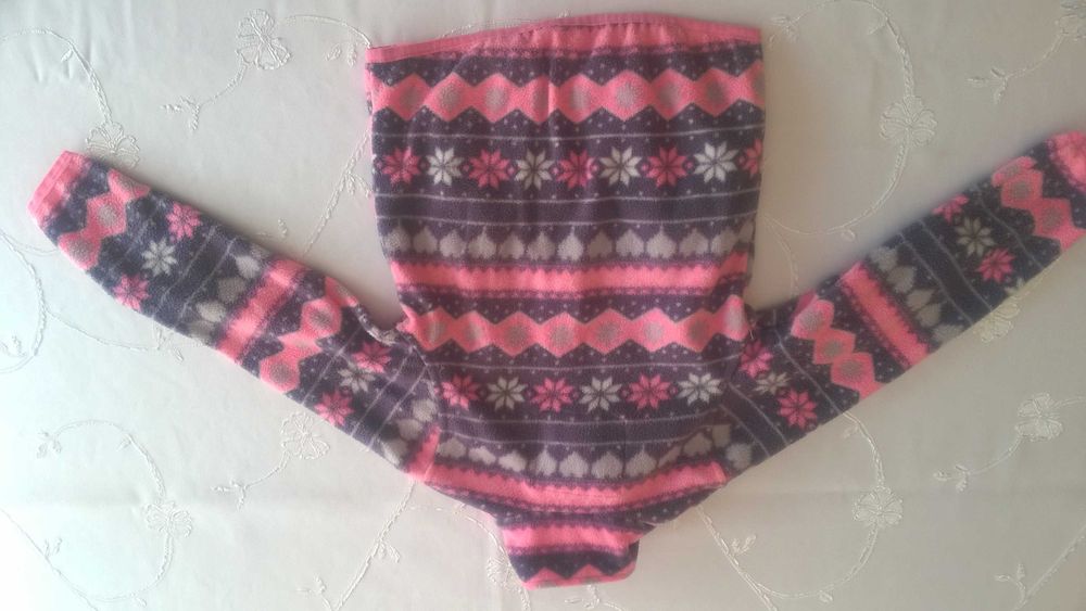 bluza polar smyk cool club różowo szara serduszka gwiazdki rozmiar 104