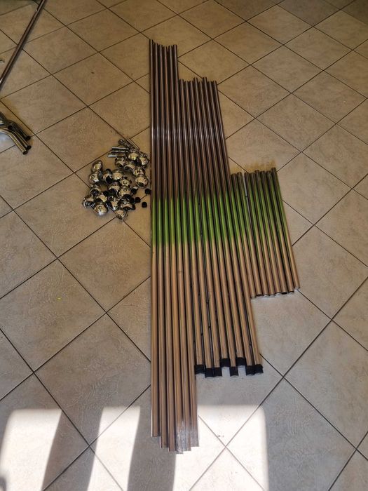 Wieszak stojak podwójny na ubrania wieszaki 400cm stojak regał gondola