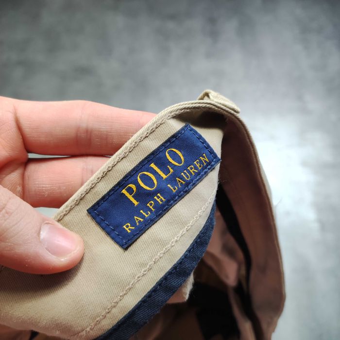 MĘSKIE Spodnie Casual Chino Eleganckie Beżowe Ralph Lauren Polo Logo