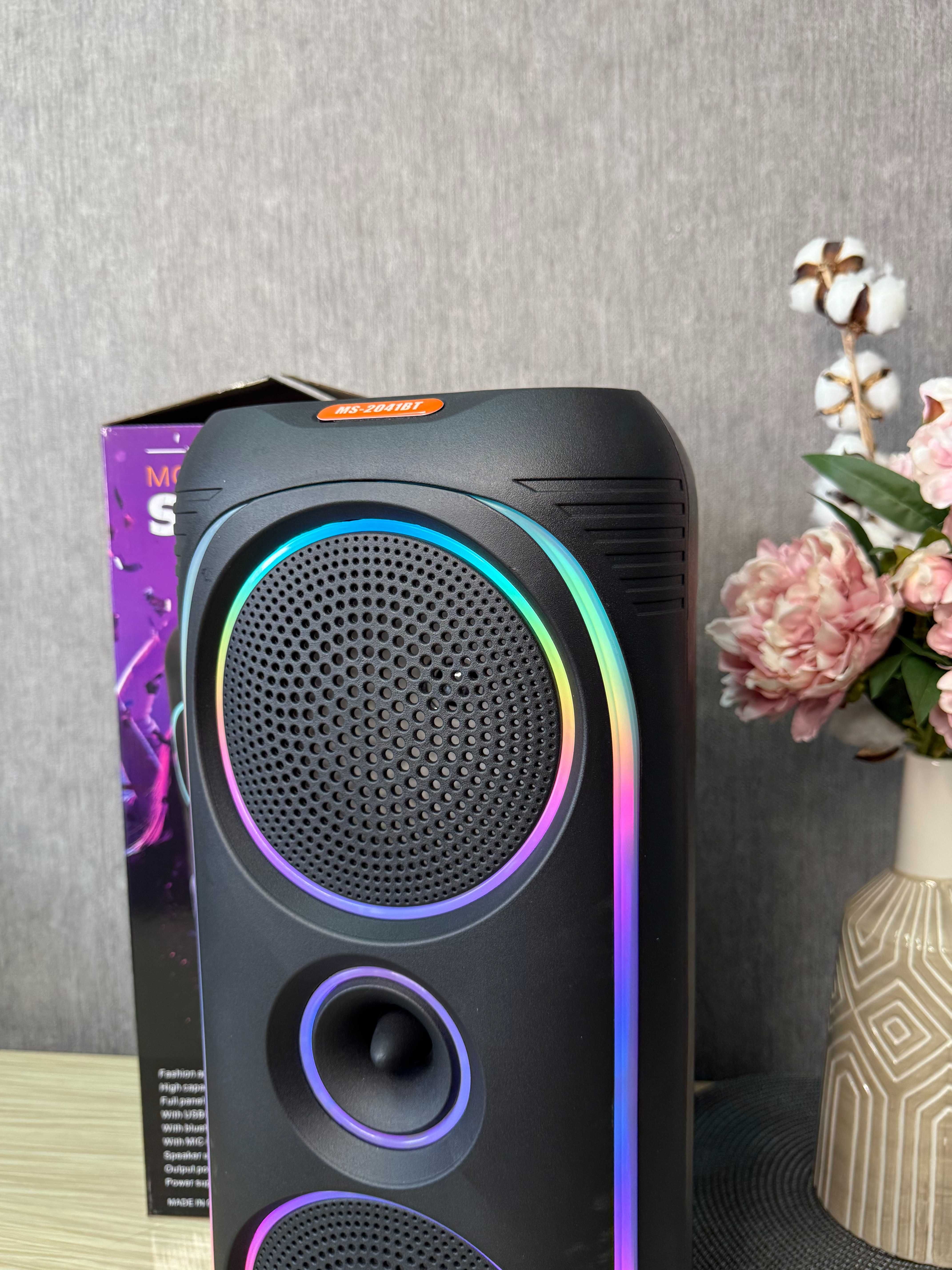 Портативная акустика 50 Вт — колонка-чемодан с Bluetooth, FM-радио