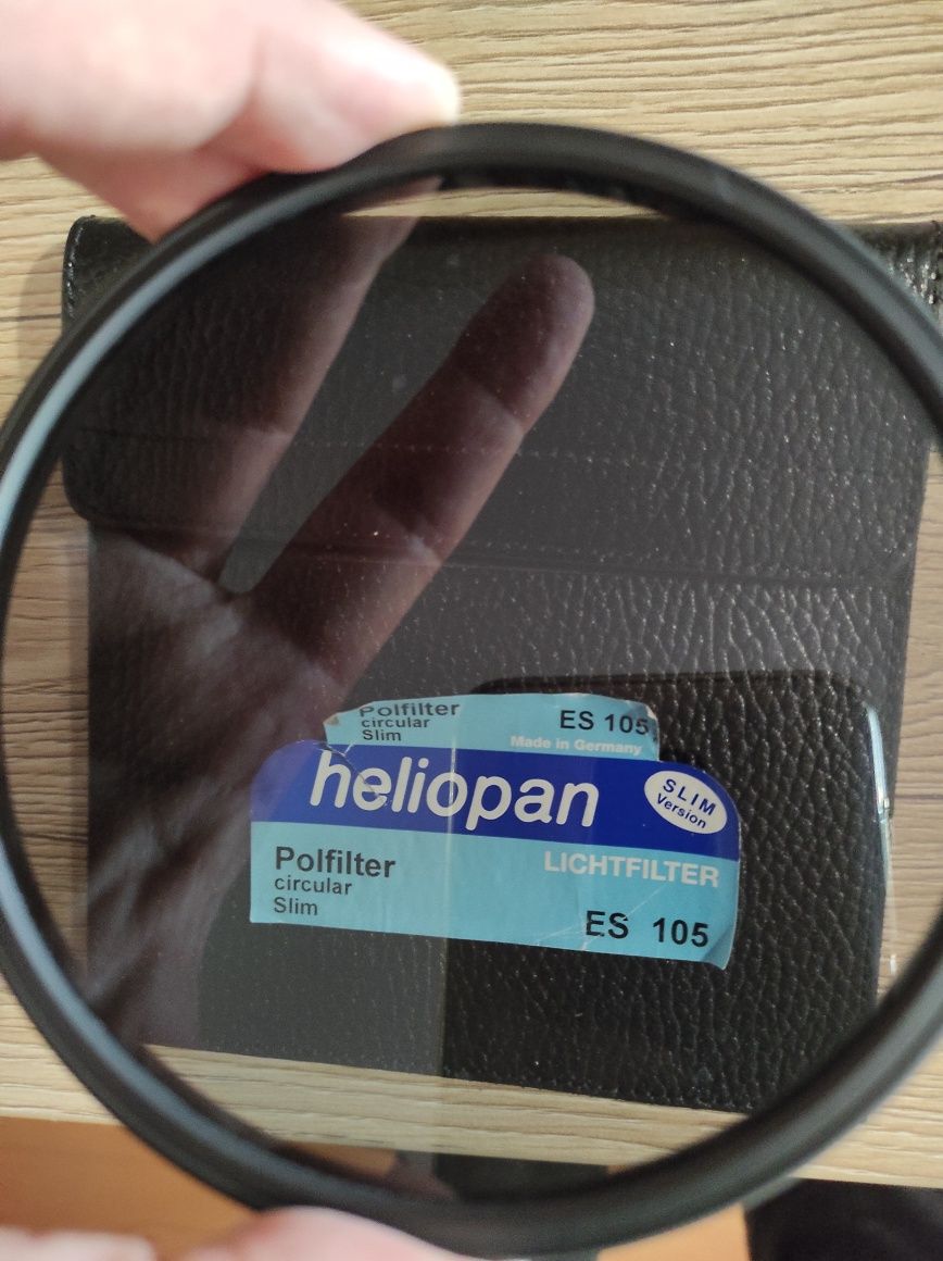 Heliopan filtro polarizador 105mm + adaptador lucroit.