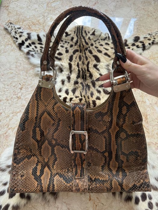 Сумка зі шкіри пітона , змія, рептилія , страус,крокодил , пітон .