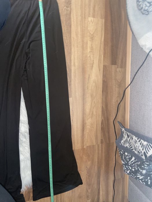 Dzwony szerokie spodnie brązowe brąz na gumce S