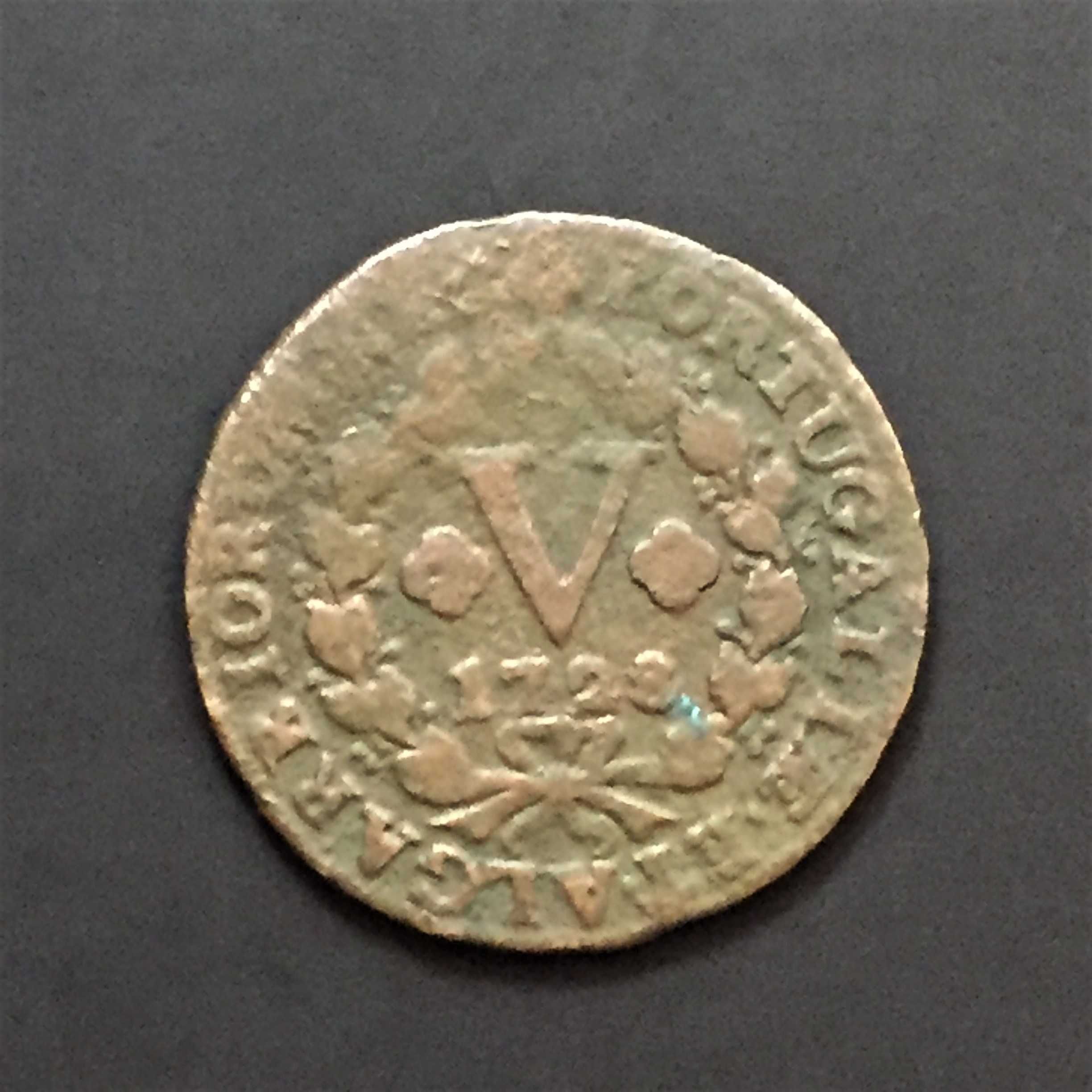 5 (V) réis 1728 - D. João V - cobre