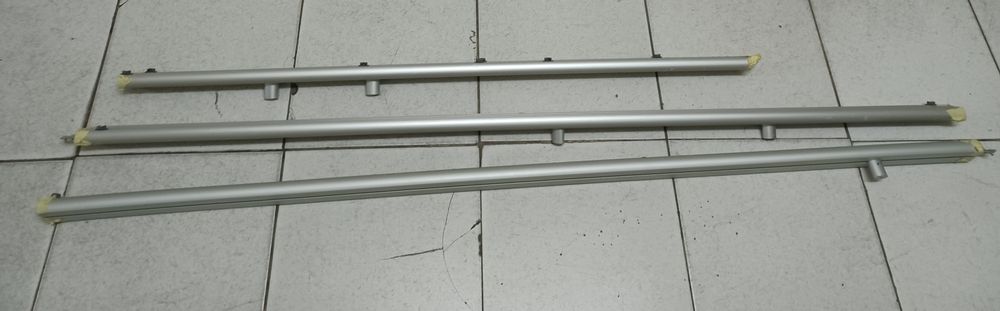 Calhas alumínio e cortinas palhinha Ikea