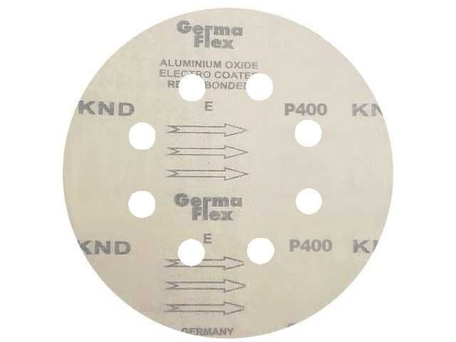 50x Krążek papier ścierny krążki ścierne na rzep 8 otw. KND 125mm P400