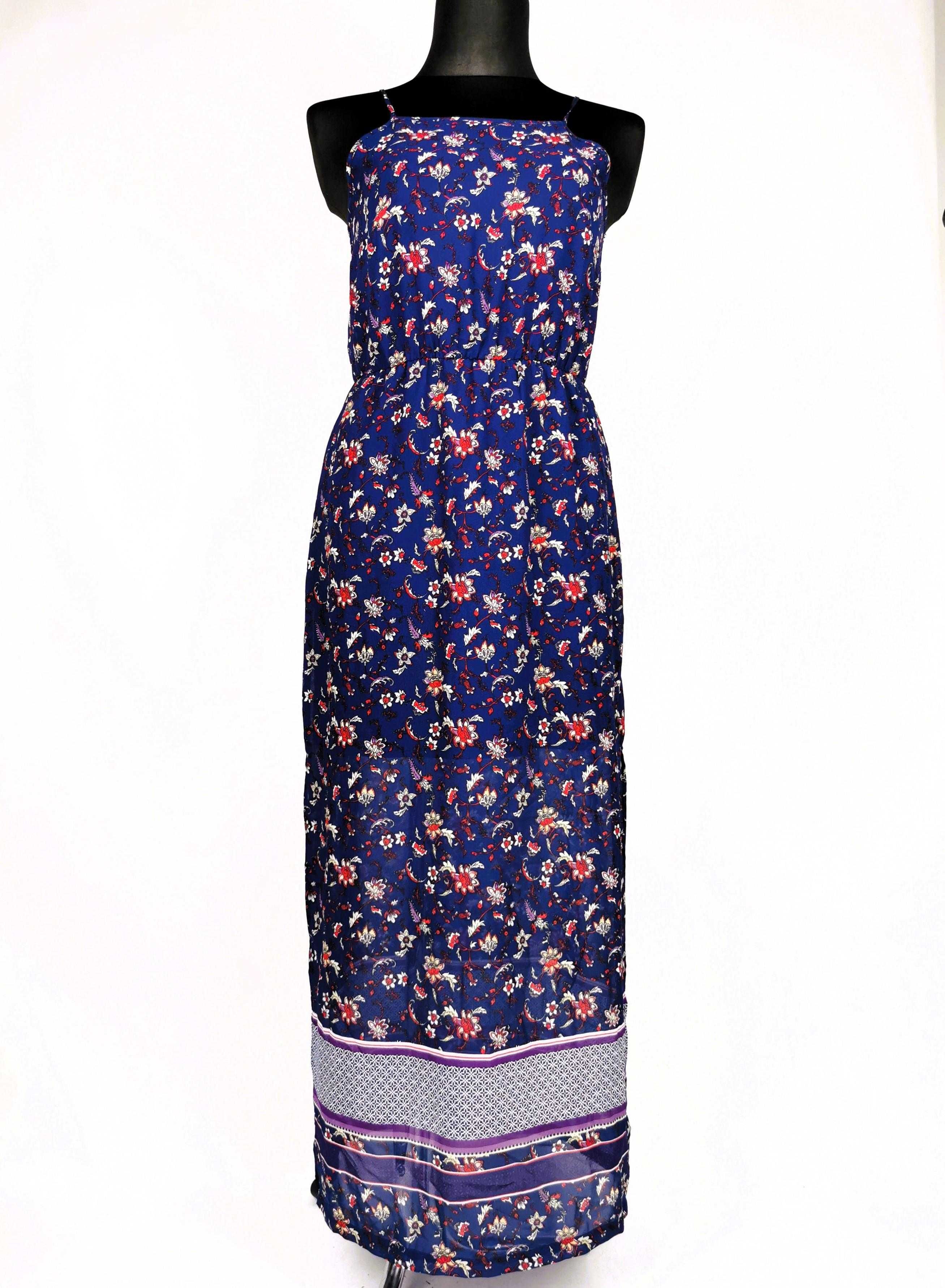Granatowa sukienka maxi