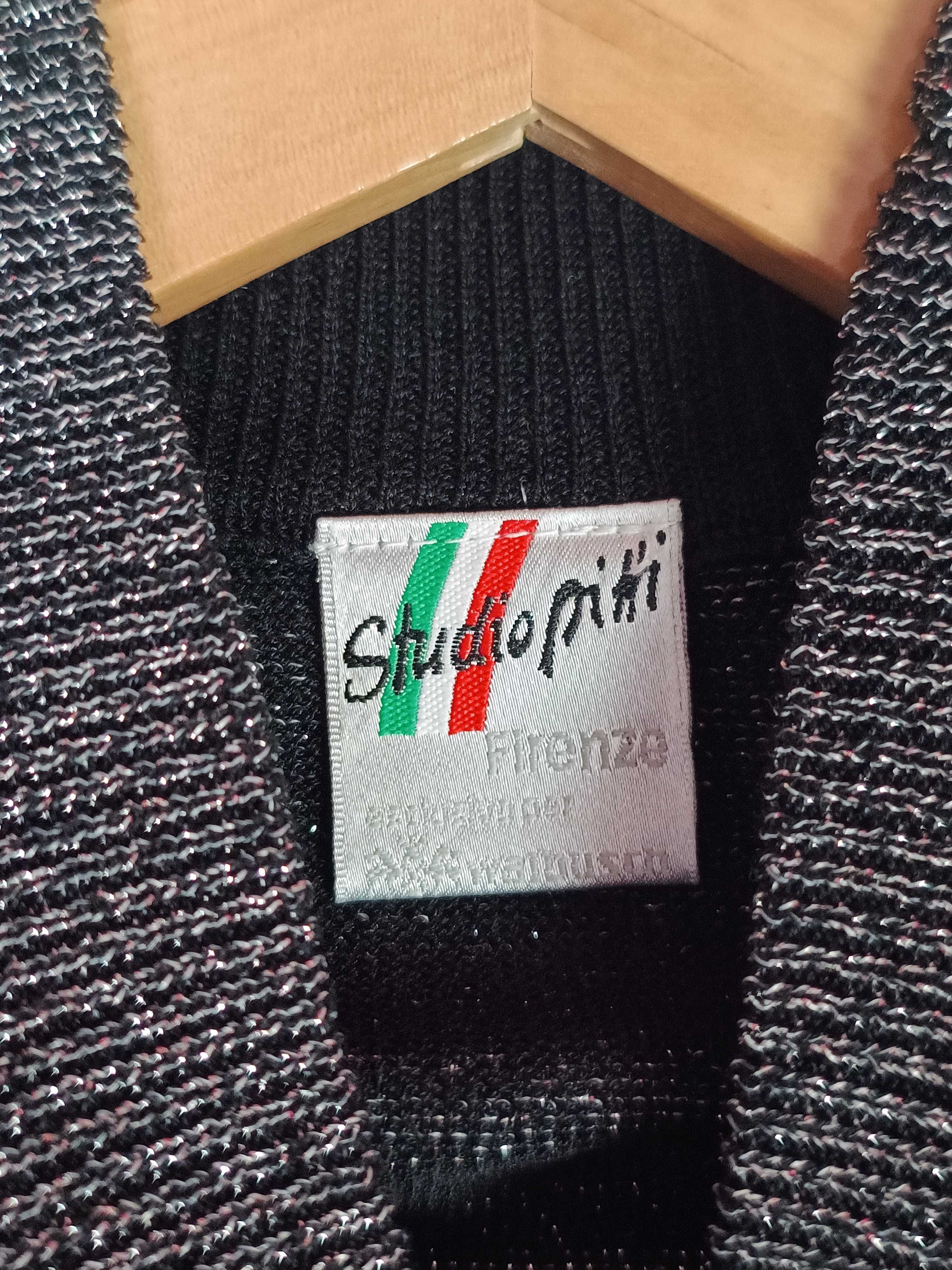 Czarna szara bluzka sweter jedwabna damska Studio Pihi 44 XXL 46 3XL