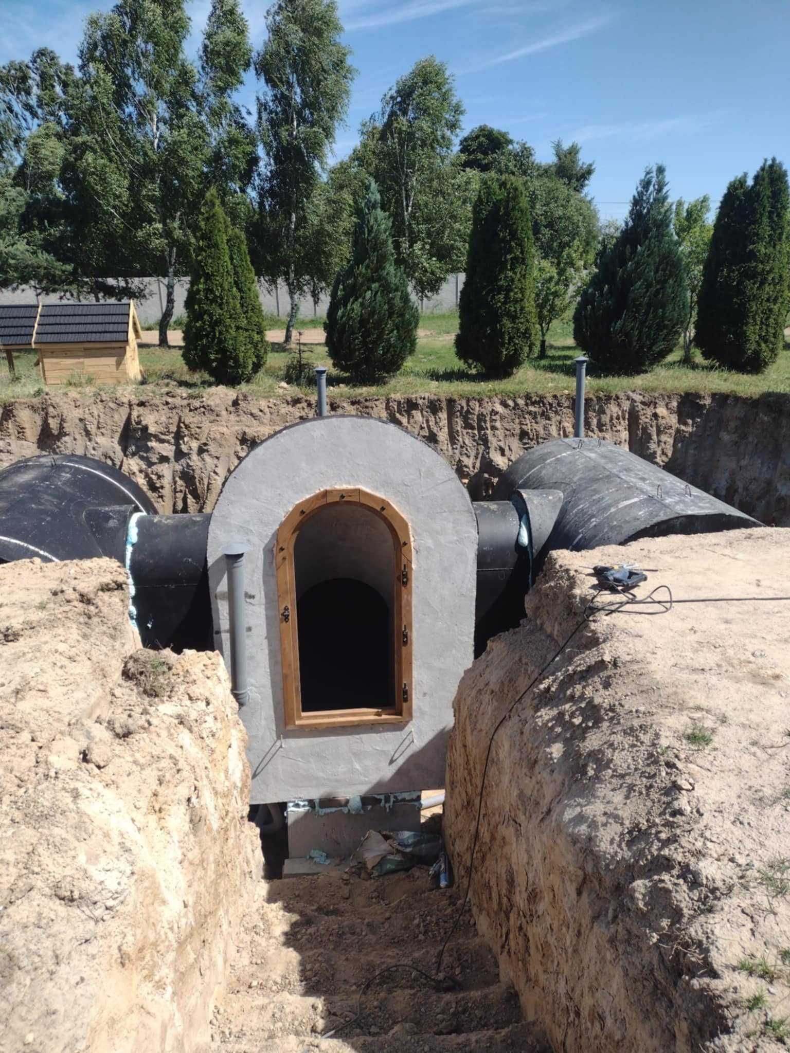 Piwnica betonowa ziemianka 3x350cm B30W8 solidna konstrukcja schody