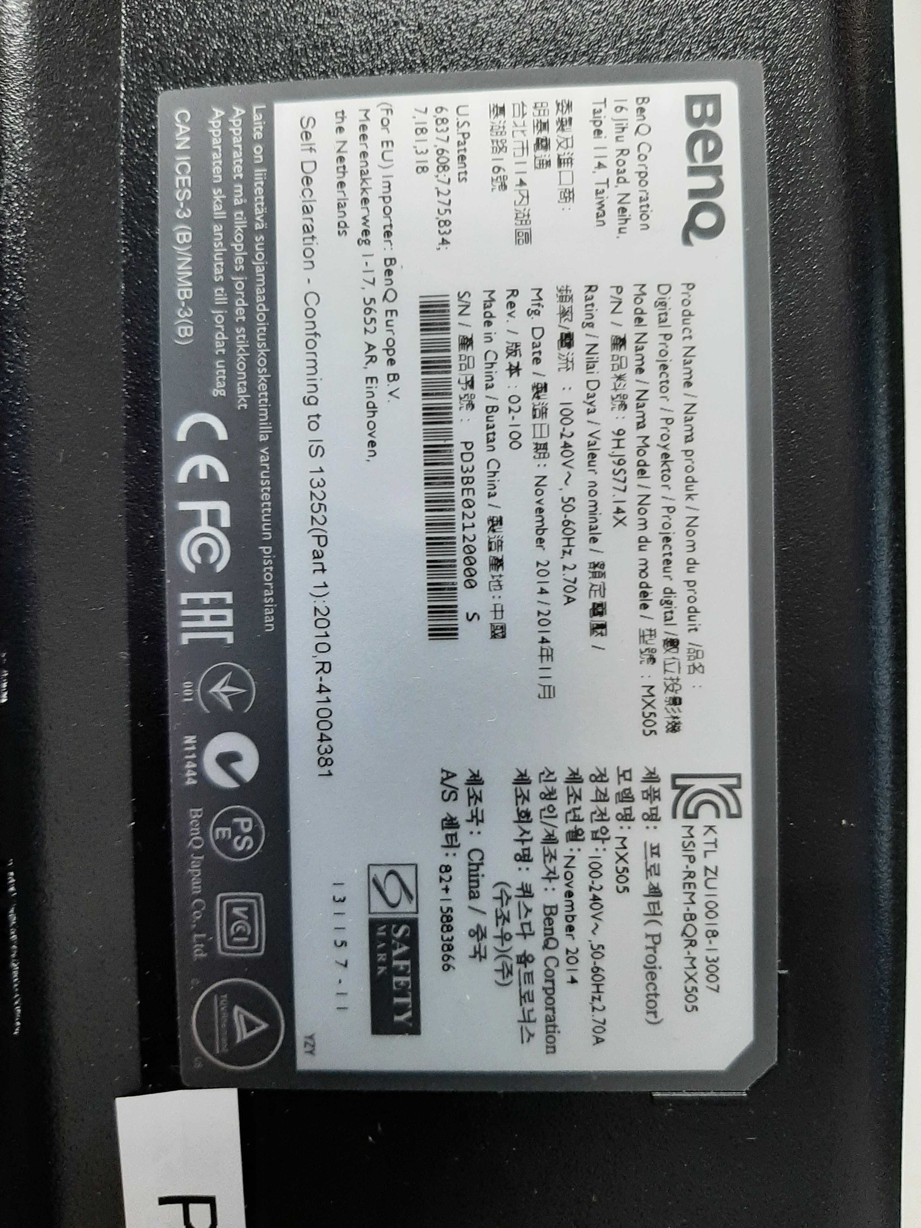 rzutnik Benq MX 505