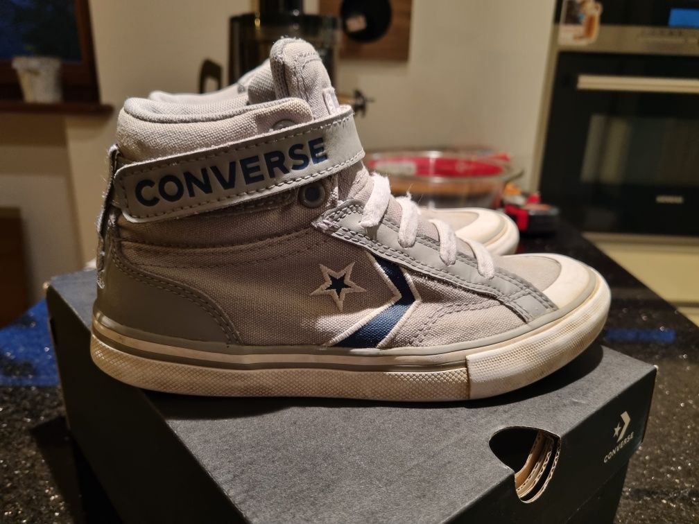 Buty Converse 33 wysokie trampki conversy szare na rzepy Pro Blaze