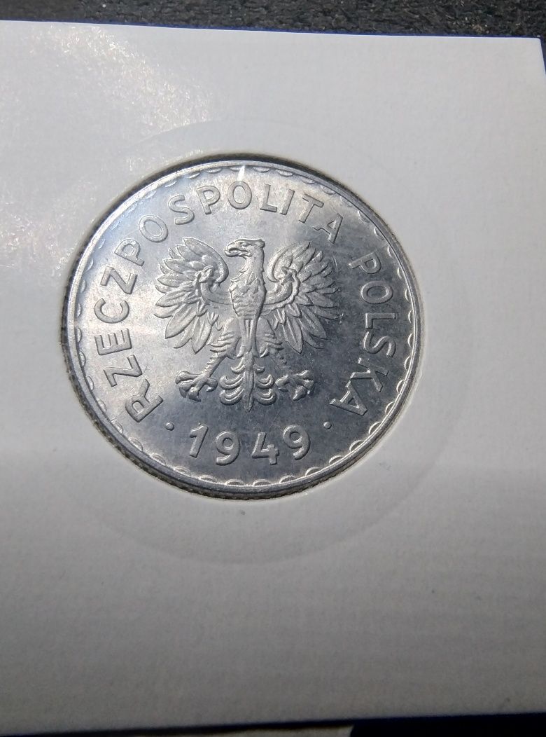 PRL 1 złoty 1949 rok okołomennicza