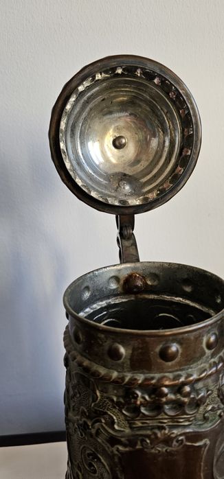 Kufel piwny miedziany