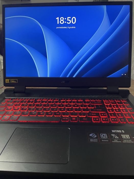 Laptop Acer Nitro 5 1920x1080p, 17’3 cala, 144Hz Rtx 3050, i5-12500H