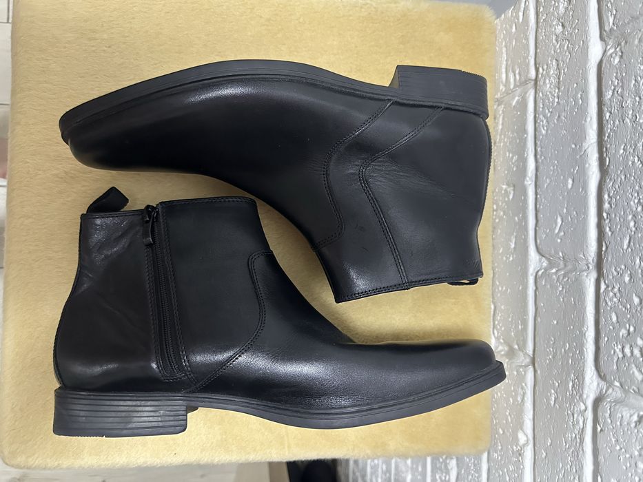 Мужские брендовые челси ботинки Clarks. Новые! Кожа.Оригинал.Р.42