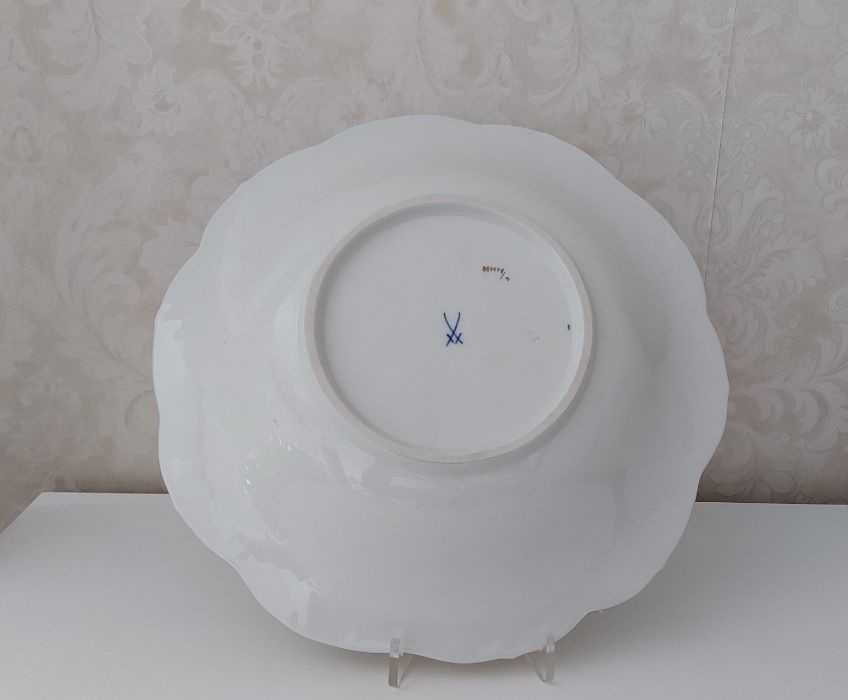 Miśnia Meissen porcelanowa patera, talerz, złoto!