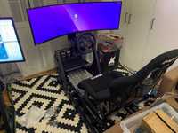 Fotel gamingowy RSEAT+Monitor+Logitech G29