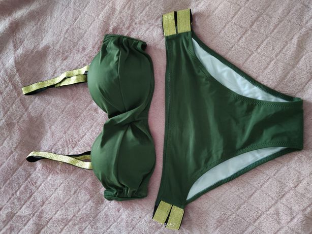 Kostium bikini złote zielone
