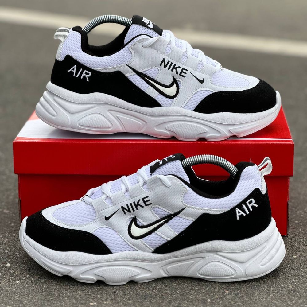 Чоловічій Кросівки Найк білі з чорним  NIKE white black city 40-44 рм.