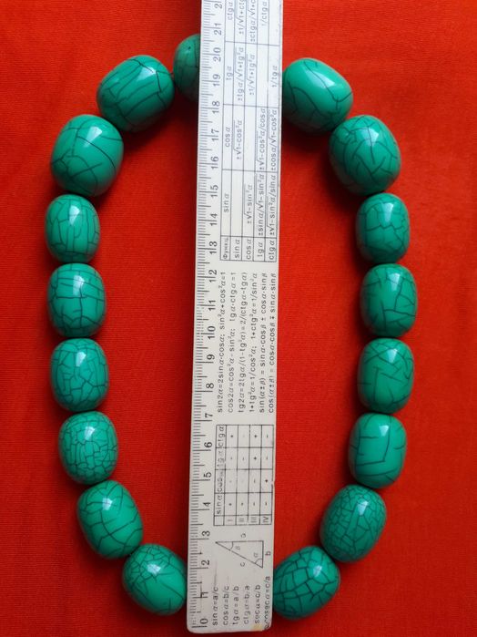 Бусы Крупные Колье  Бирюза