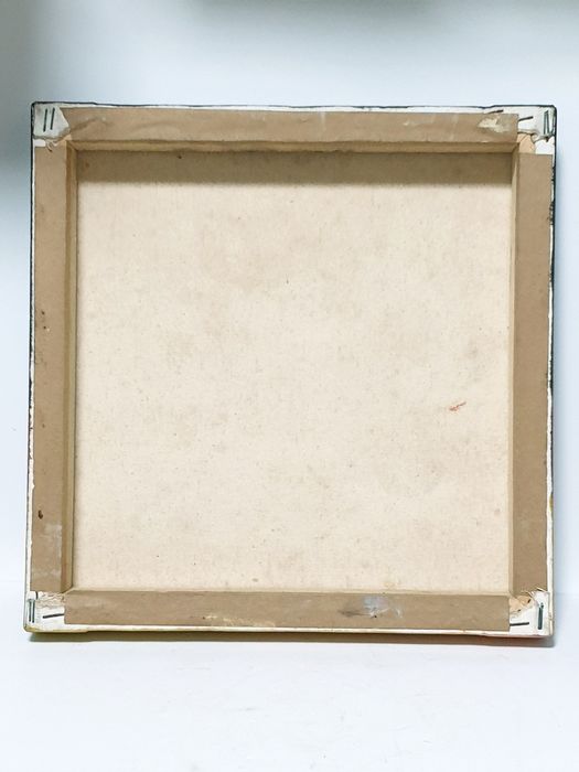 Amorosa pintura "urso teddy" em óleo sobre tela - assinada