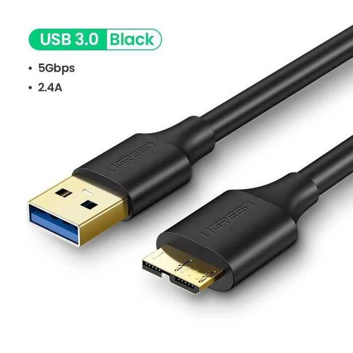 NOVO - UGREEN Cabo USB-A 3.0 P/ Micro USB-B 3.0 - 0,5 Metros