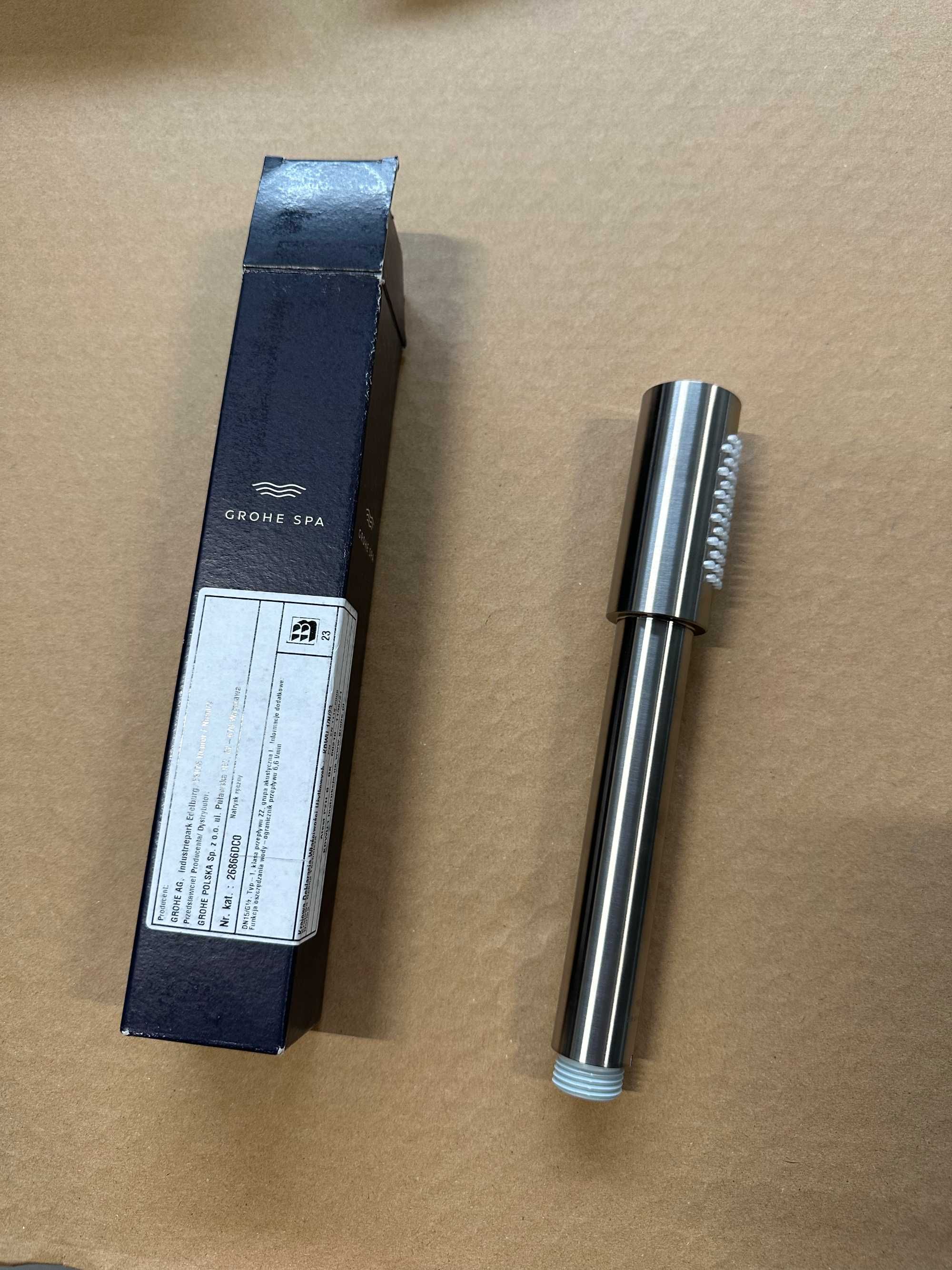 Wąż i słuchawka GROHE Supersteel stal nierdzewna NOWE