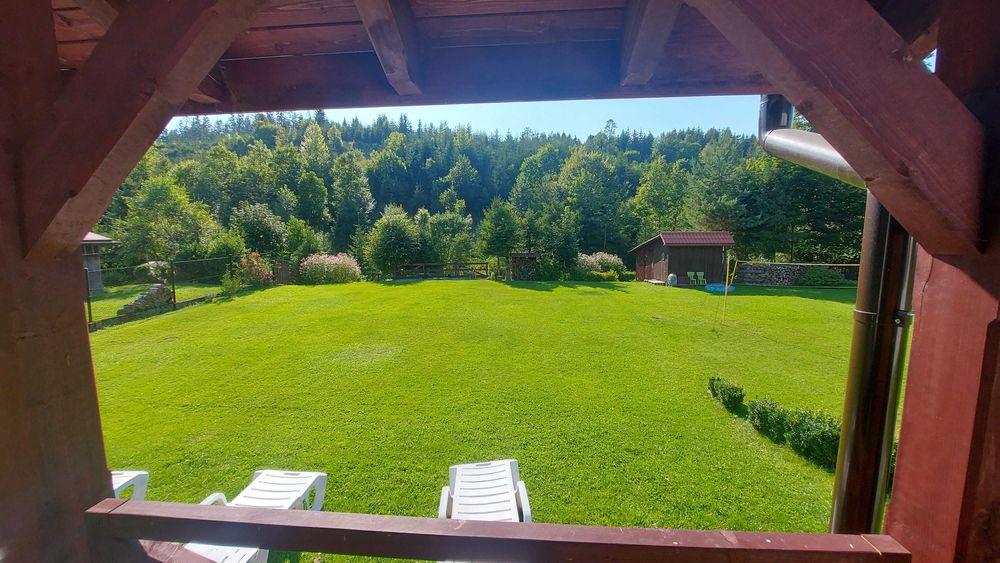 Chata w Soblówce nad potokiem Cicha. Beskid Żywiecki