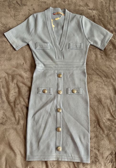 Sukienka niebieska typ chanel S