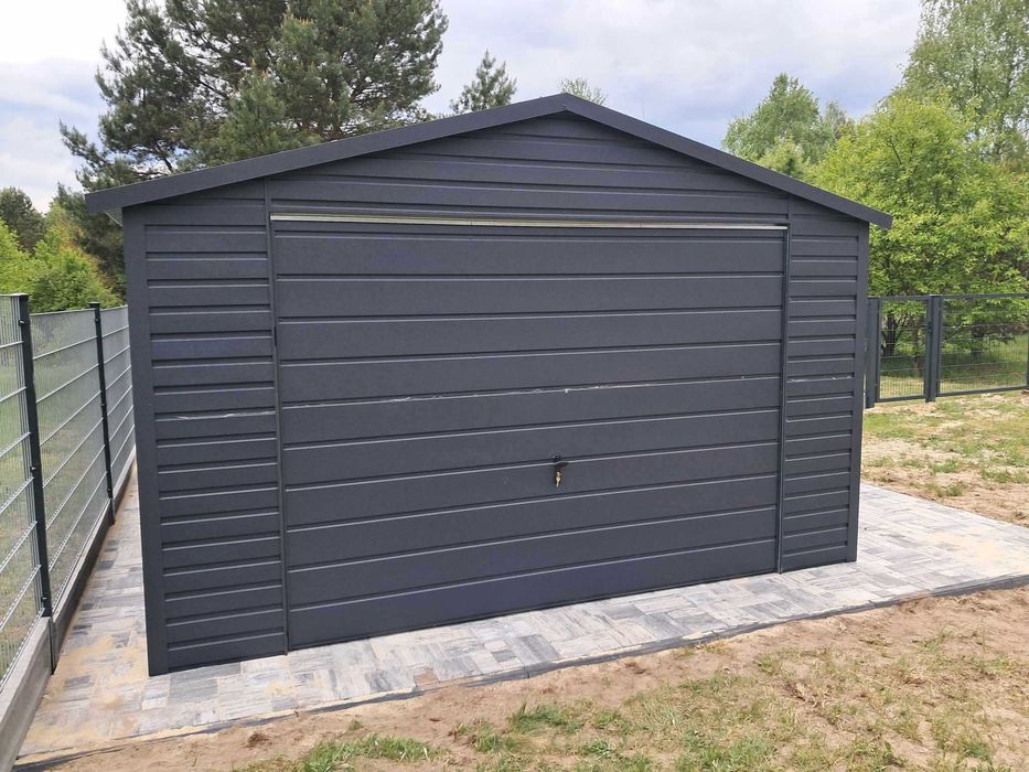 Garaż blaszany 4x6 WZMOCNIONY PROFILAMI. Producent. CAŁA Polska