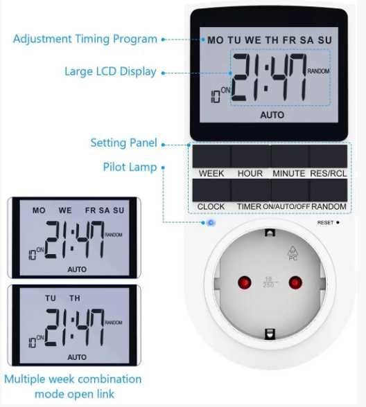 Розетка с таймером.