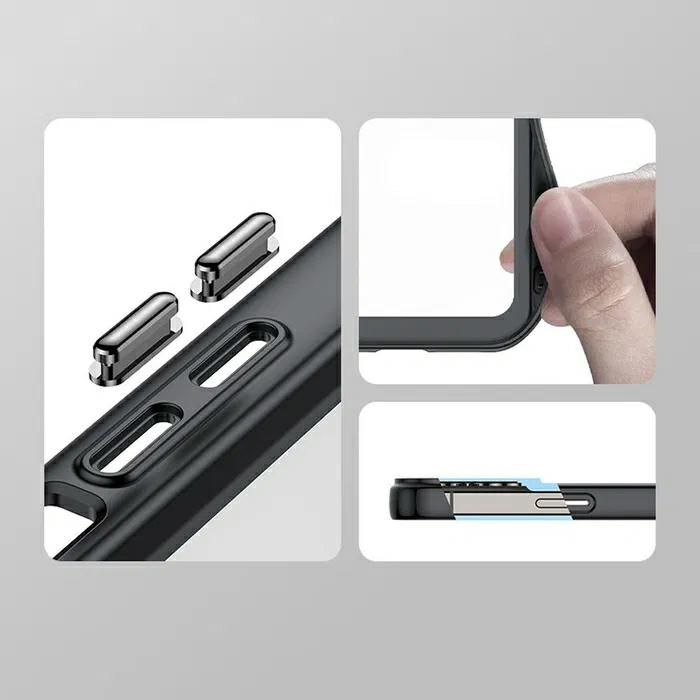 Etui Magnetyczne Mag Rim Case Do Iphone 15 Pro Max 6,7" Szary