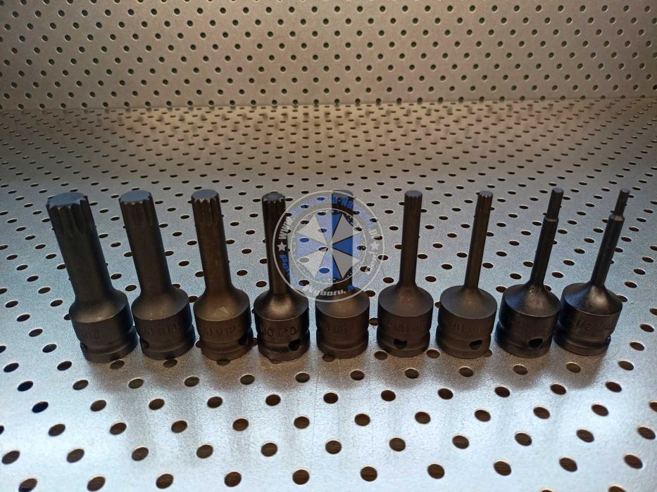 Zestaw Nasadek Udarowych SPLINE 1/2" M4-M16 – 9 Elementów