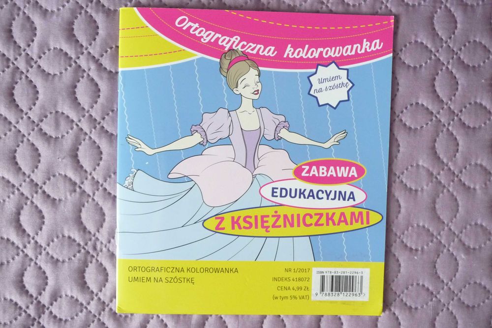 Kolorowanka ortograficzna z księżniczkami.