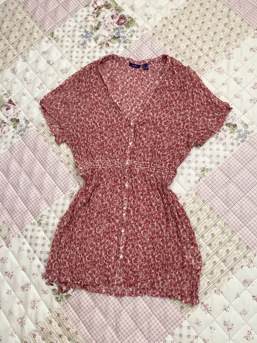 Różowa koszula na krótki rękaw w ciapki M 38 L 40 mexx coquette