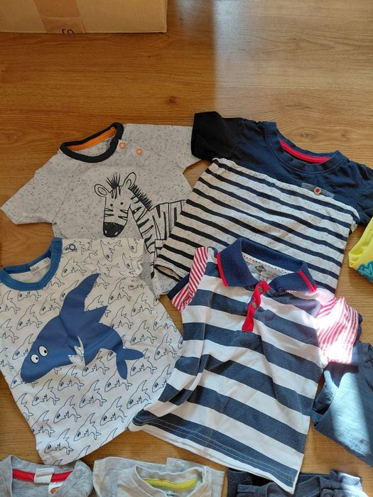Zestaw paka koszulek tshirtow niemowlęcych 68 74