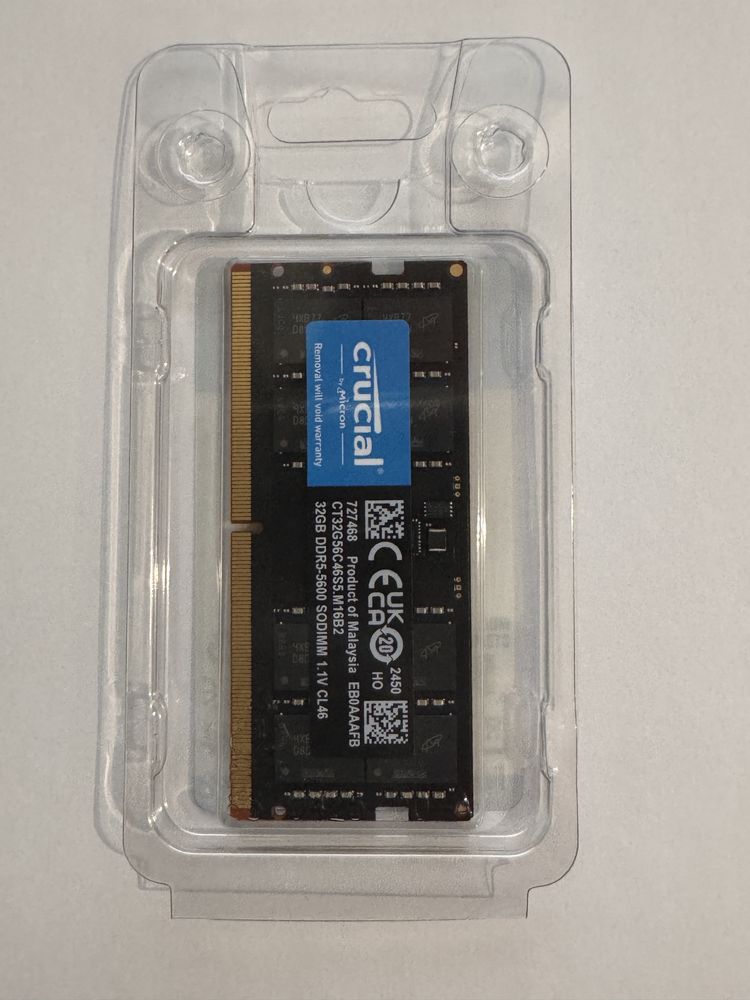 Nowa pamięć 32gb ddr5 5600mhz do laptopa