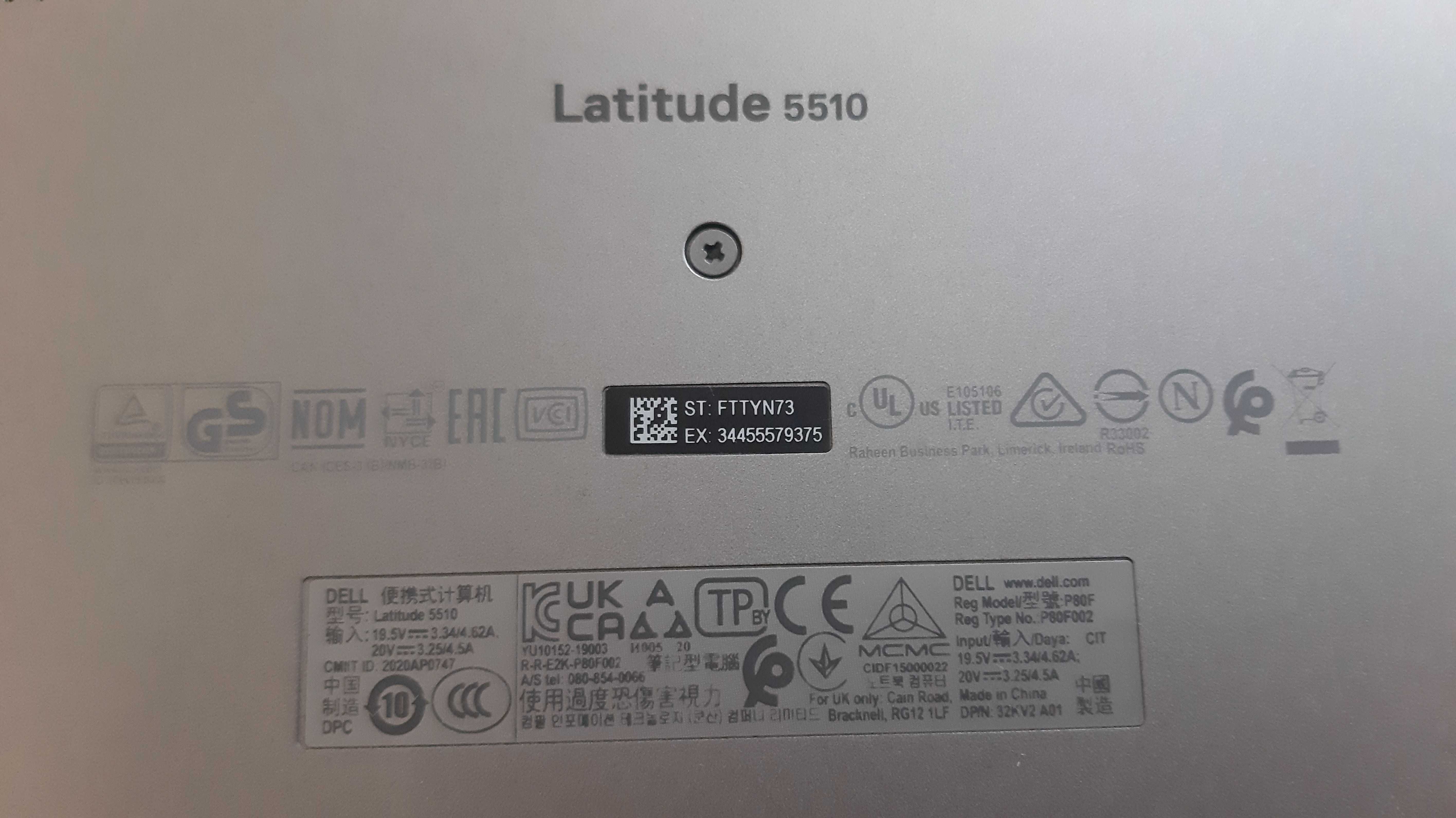 Laptop Dell Latitude 5510