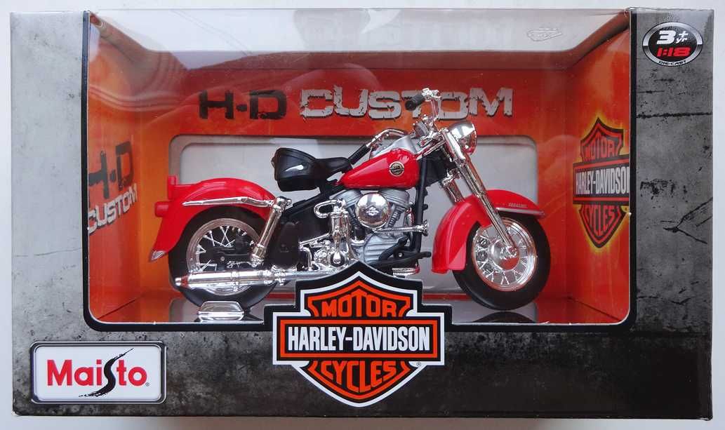 Модель мотоцикла Harley-Davidson 1958 FLH Duo Glide 1:18