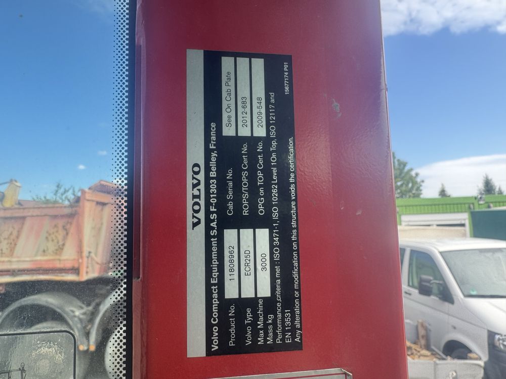 Minikoparka Volvo ECR25D 2015