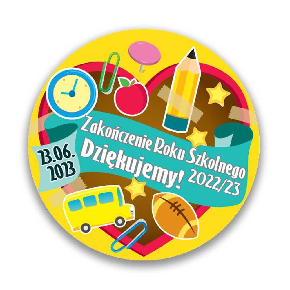 Magnes ze zdjęciem okrągły 5cm chrzest ślub urodziny komunia