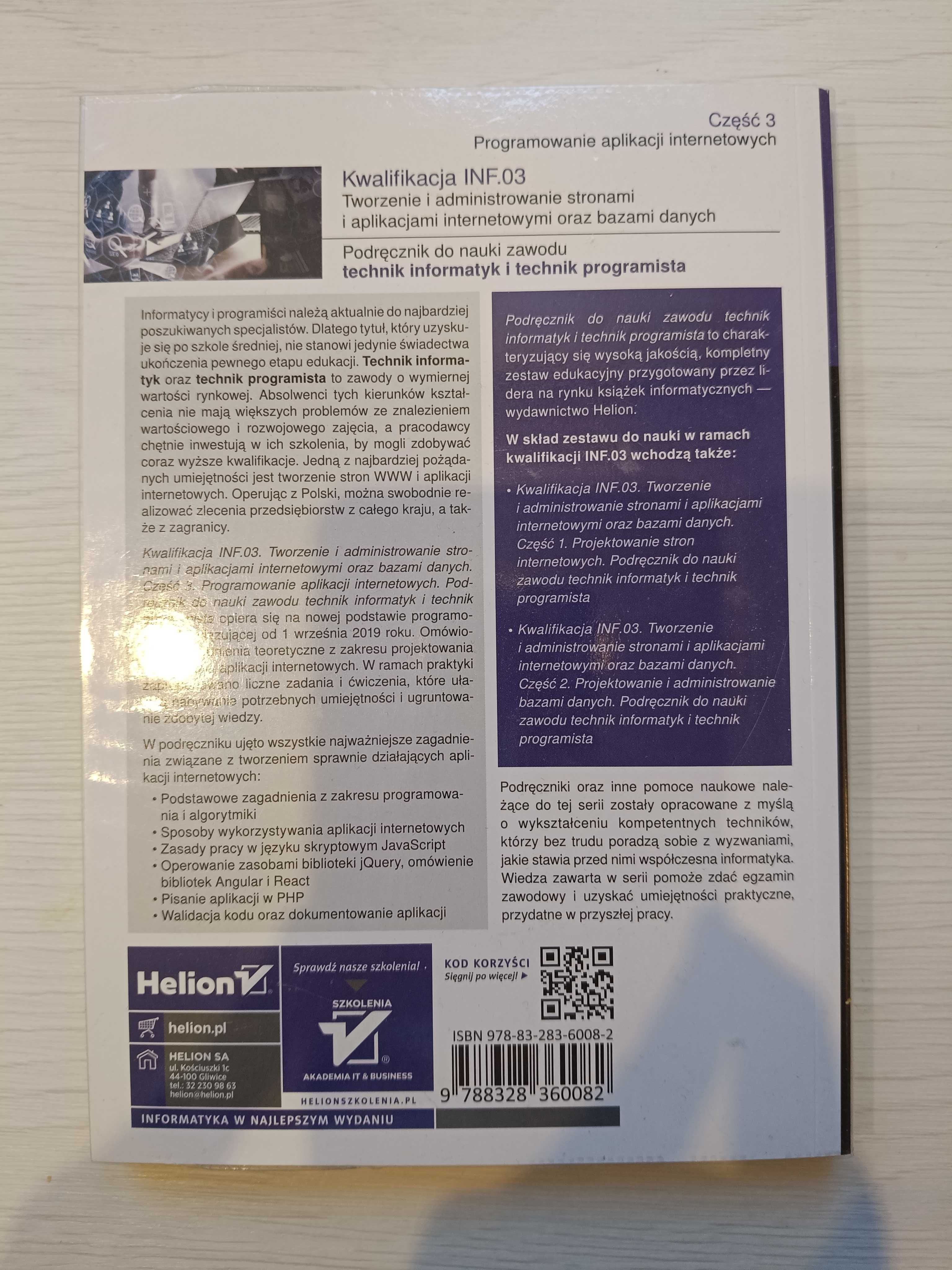 Kwalifikacja INF.03 cześć 3 Programowanie aplikacji internetowych