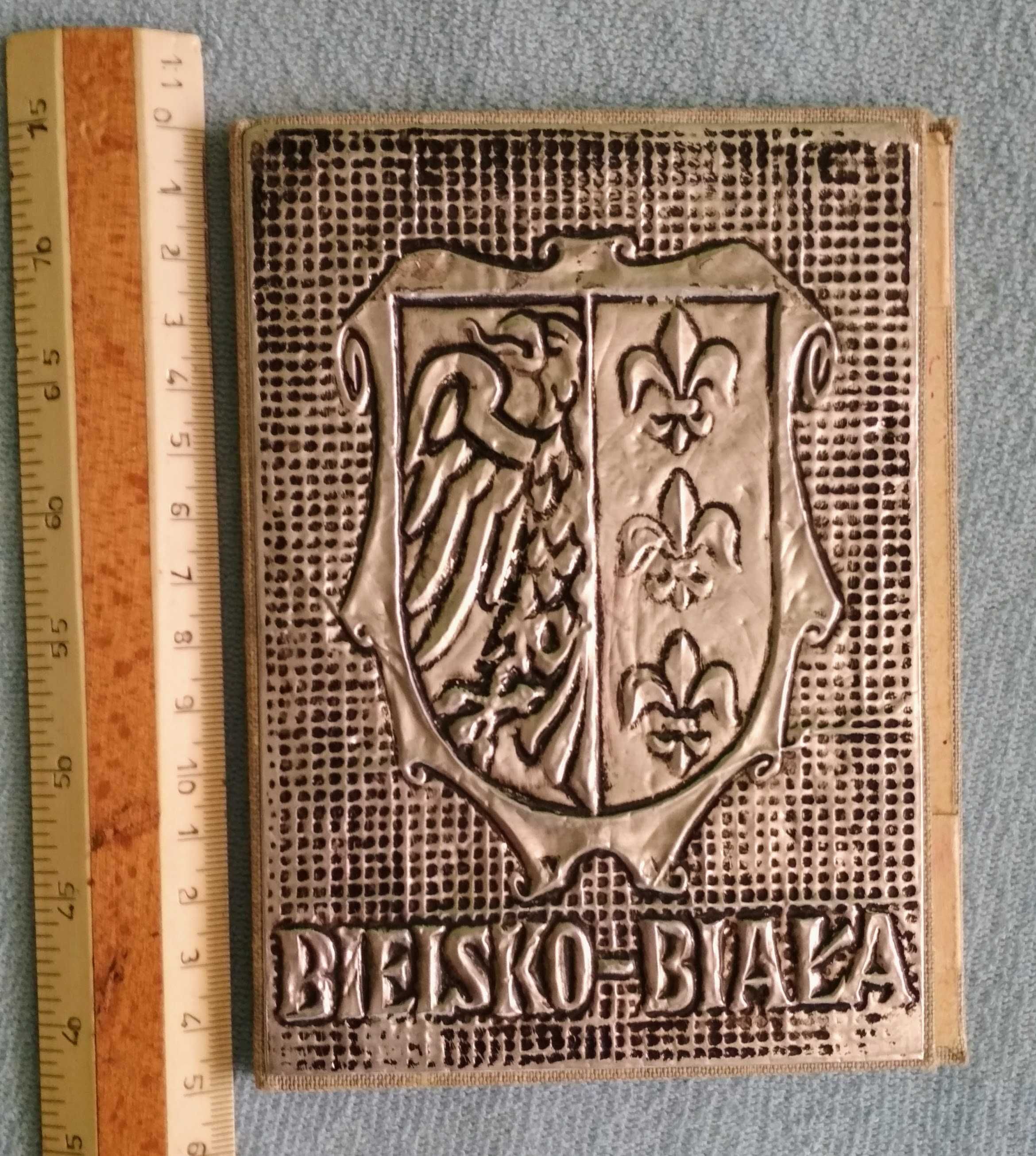 Okolicznościowa okładka na notatnik metalowa Bielsko-Biała